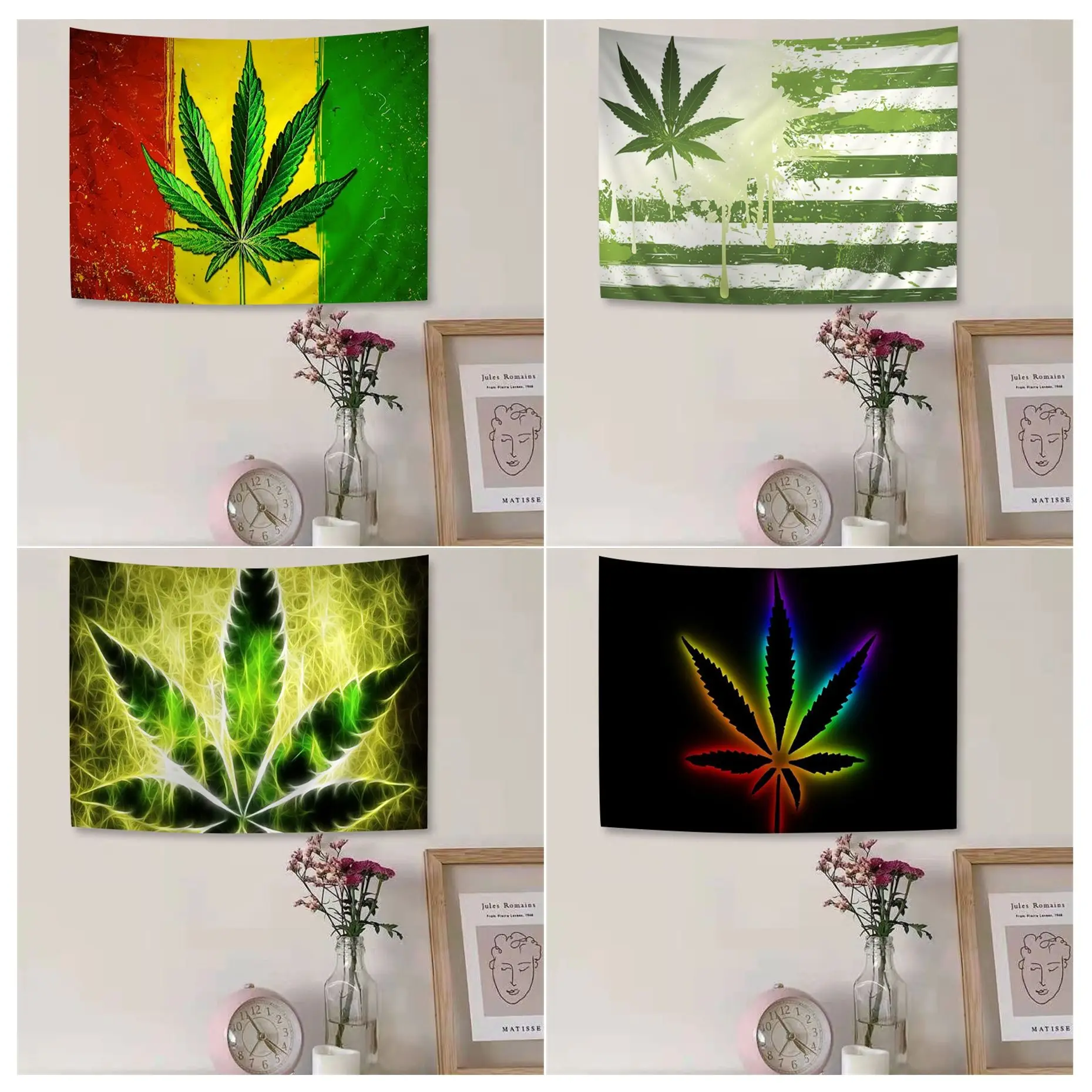 

Art Weed Tapestry Art Printing Japanese Wall Tapestry Anime INS Home Decor