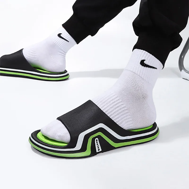 LITONG New Summer Runway Sandals And Slippers Men\'s  Street Fashion Outdoor Sports Flip Flop Soft Anti-slip Couples Home Shoes