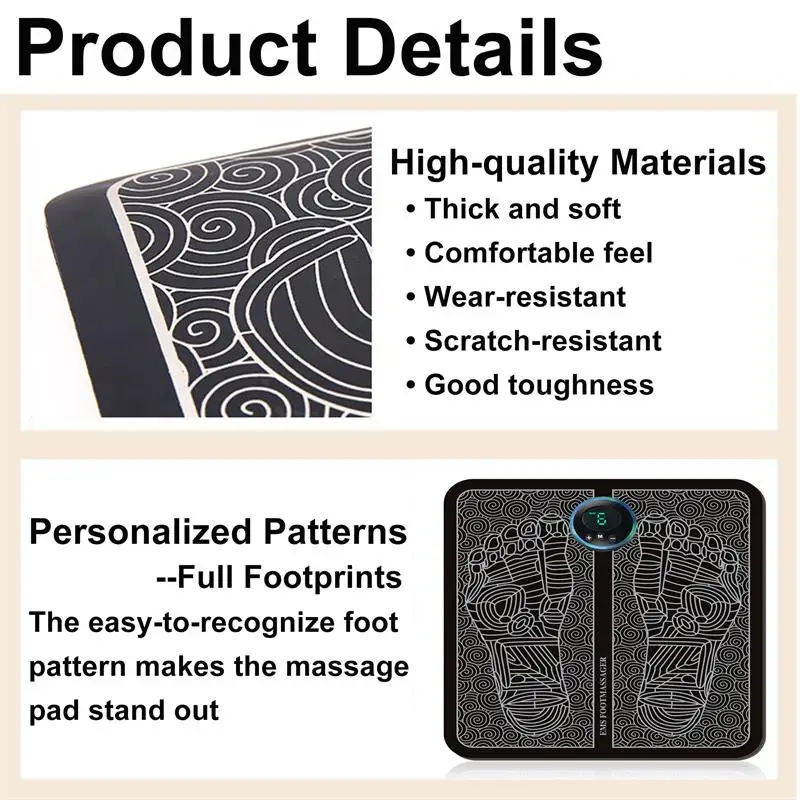 Rechargeable Electric Foot Massage Mat for Relaxation