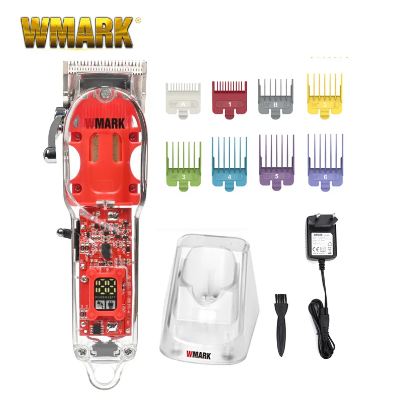 

WMARK Transparent Hairdresser Pusher Oil Head Electric Pusher NG-407 Hot Selling Charging Hair Shop