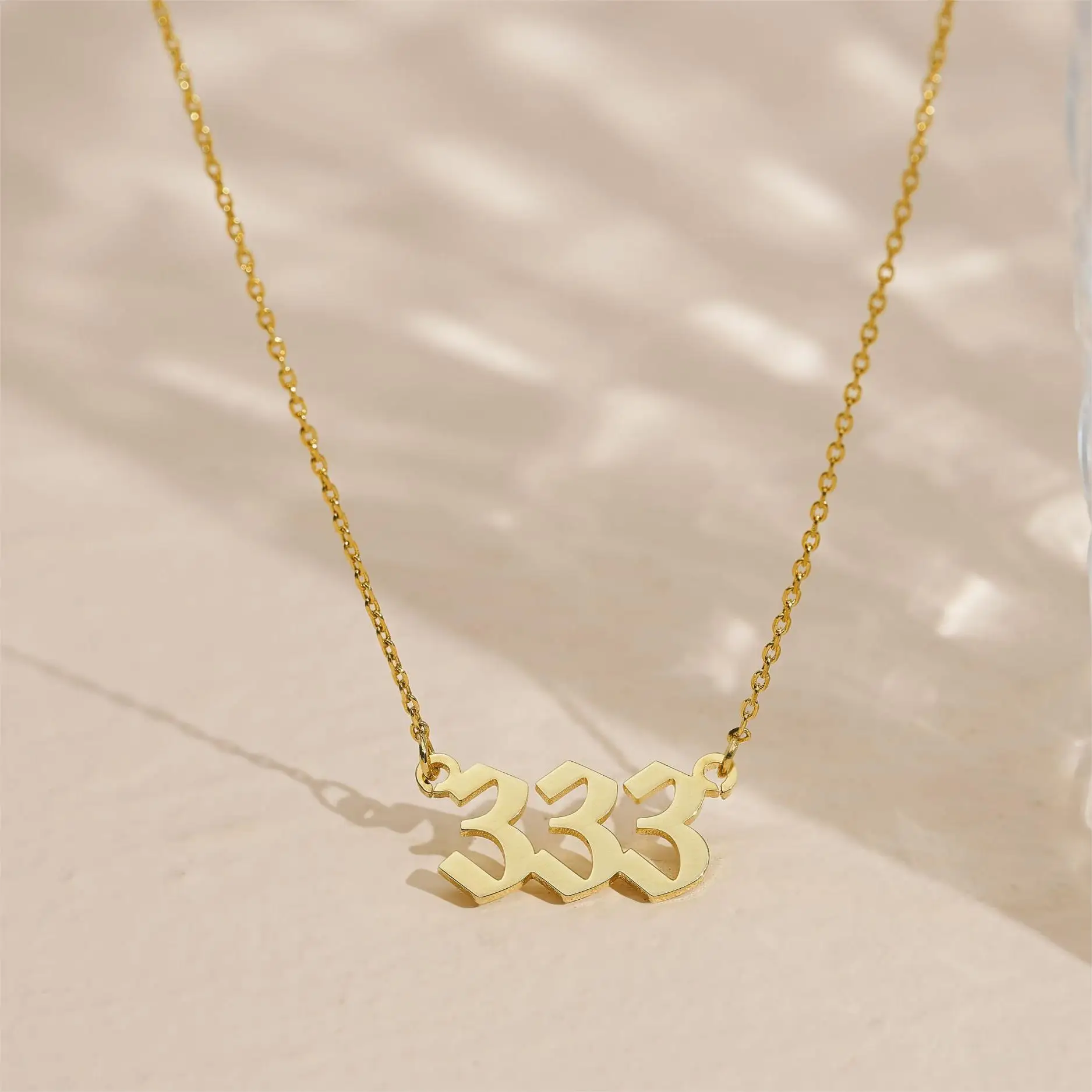 Lucky Angel Number Necklace Stainless Steel Lucy Number Necklace 111, 222, 333, 444, 555, 666, 777, 888, 999,Women Jewelry