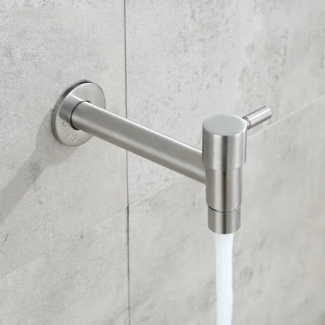 Washing Machine Faucet 304 Stainless Steel Quick-opening 4 Tap Extended Balcony Mop Pool Faucet Bathroom Faucets 1