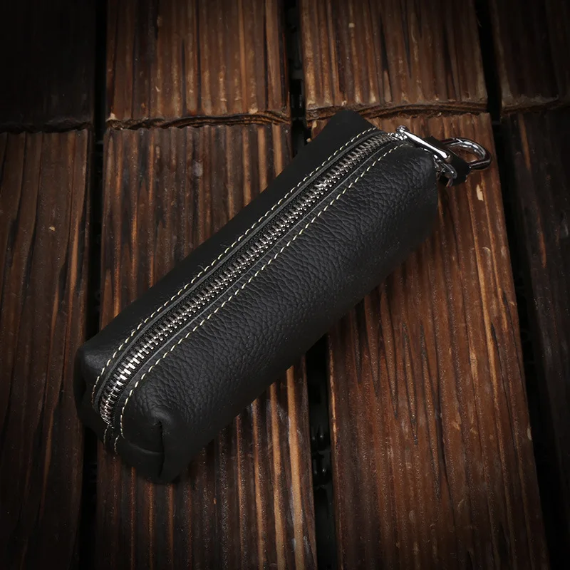 Genuine Cow Leather Men Women Key Bag Small Business Kay Case Women Housekeepers Wholesale purse keychain  keychain wallet 3
