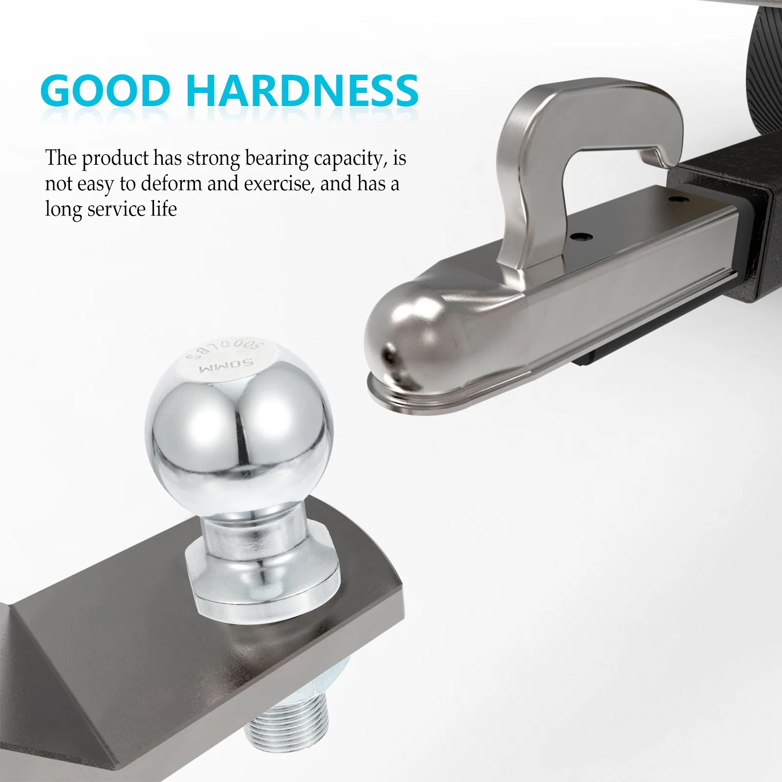 50mm Chrome Trailer Hitch Ball 1