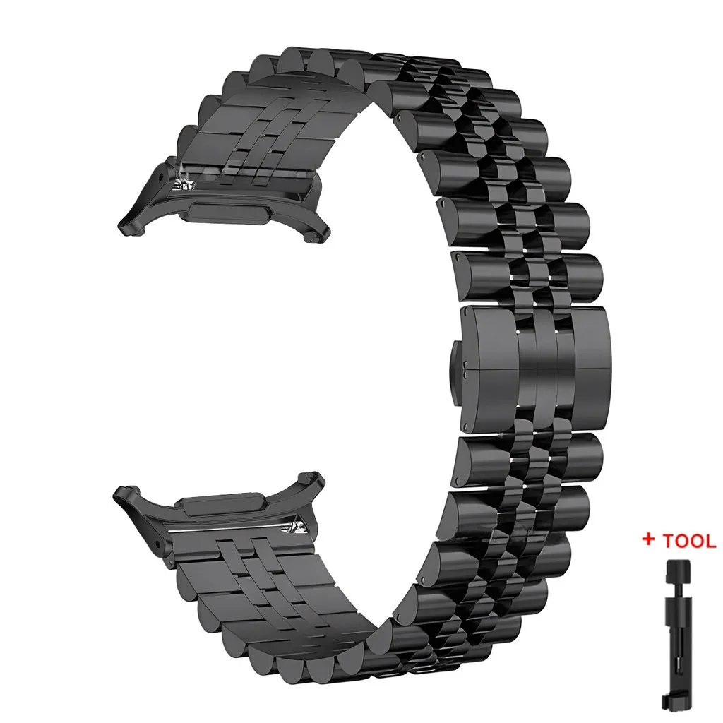Premium Stainless Steel Watch Strap - Quick Fit Metal Band, No Gaps Design