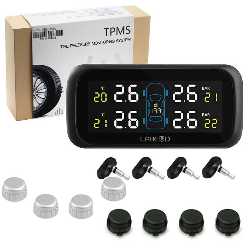Sistema di monitoraggio della pressione dei pneumatici TPMS con 4 sensori interni per auto 