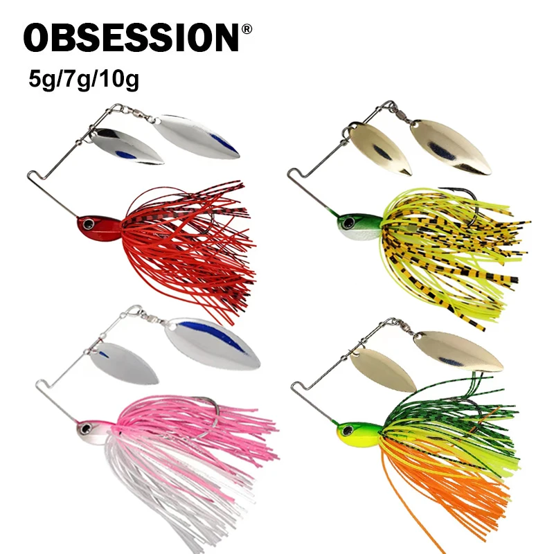 Spinner Baits Buzz Baits Lot Of 30 + Lures Bait Fishing Tackle with Storage  Box