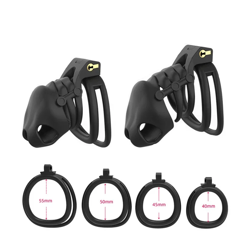 

Double Ring Sport Chastity Device With 4 Penis Rings,Cobra Male Cock Cage,Dick Sleeve Lcok,Fetish BDSM Belt,Sex Toy For Man Gay