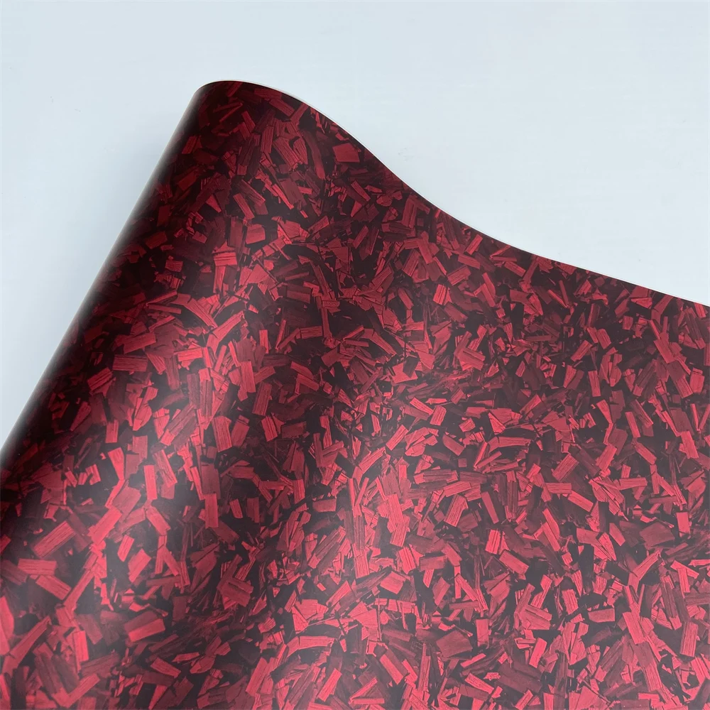 Rotolo Pellicola Adesiva In Vinile ASENDIWAY, Effetto Fibra Carbonio Forgiata Lucida Rossa, Con Rilascio Aria, 1,5m X 0,3m, Per Auto E Fai Da Te - 6