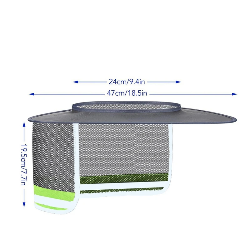AD33 HOT Hard Hat Sun Shade, High Visibility Sun Visor Neck Shade With Reflective Strip, Full Brim(Hard Hat Not Included) 2 Pack