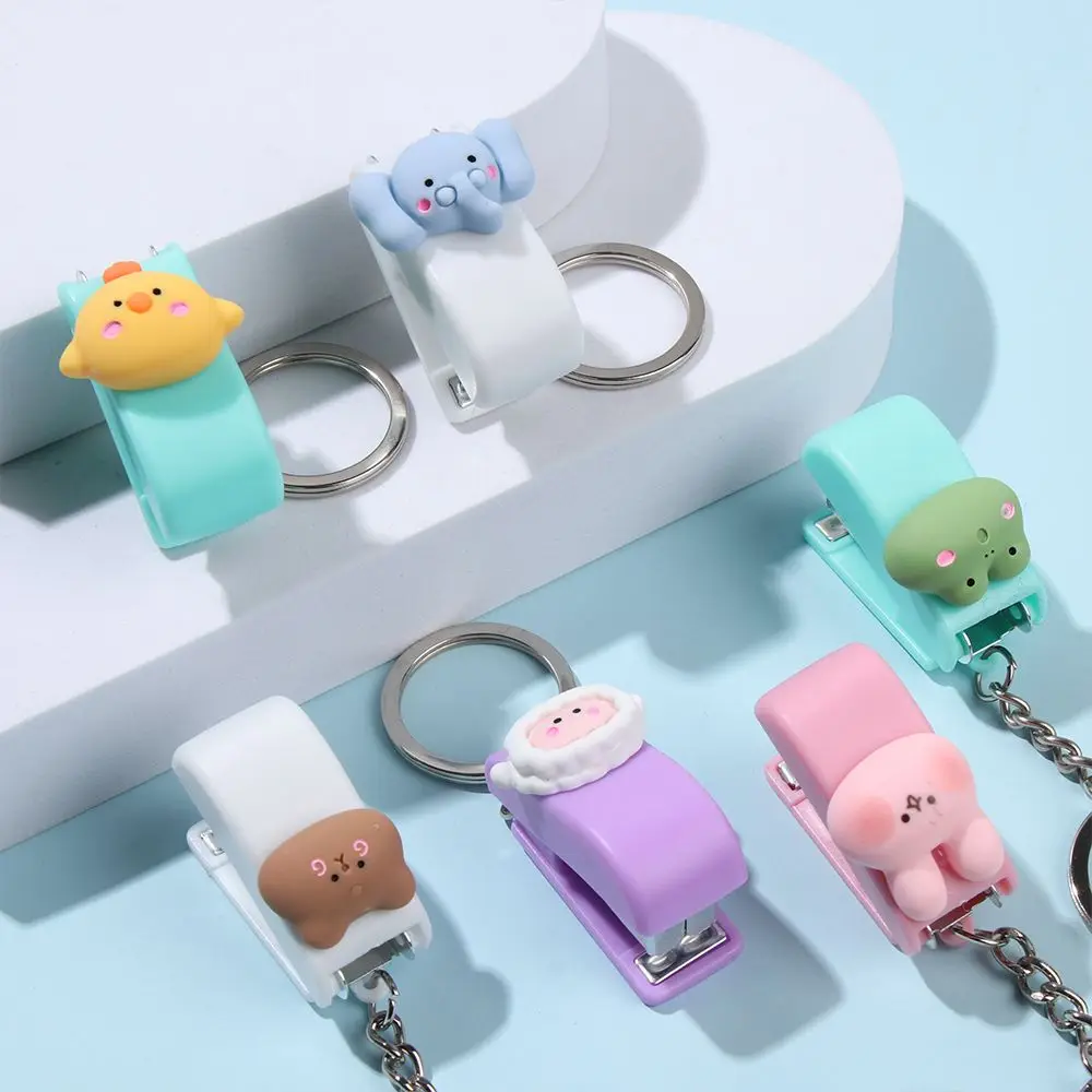 Mini Stapler Set Cute Mini Stapler Portable Cartoon Staples Binding Tools File Organizer Office Stationery School Student Supplies No.10