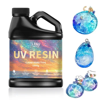 100/200/500/1000g Colla per resina epossidica UV Adesivo ad alta chiarezza ad asciugatura rapida Elevata durezza Forniture fai da te per colla in resina Creazione di gioielli