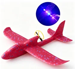GB Hand Launch Foam Glider: Electric Powered Outdoor Flying Toy with USB Charging (Rojo)