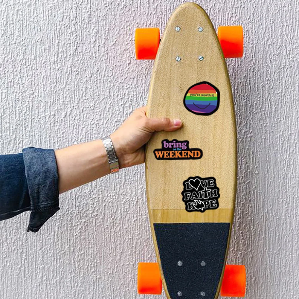 10/30/50PCS Inspirational Text Positive Stickers DIY Diary Phone Laptop Luggage Skateboard Graffiti Decals Fun for Kid Toys Gift 5