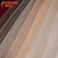Extensions de cheveux lisses en os, mèches synthétiques blondes ombrées, cheveux Super longs de 24 pouces, cheveux lisses complets jusqu'à la mode IDOL 3