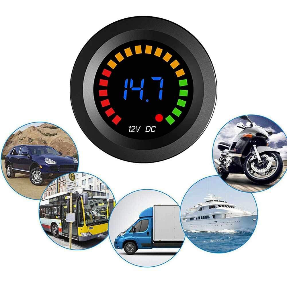 Auto Motorcycle LED Digital Display Voltmeter 5-36V Outdoor Personal Car Accessories for 12V Car Volt Panel Meter