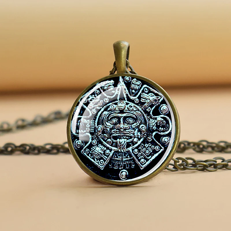 RVM Jewels Pirates of The Caribbean Inspired Pendant Necklace Aztec Skull  Coin Pirate Medallion Jewelry for
