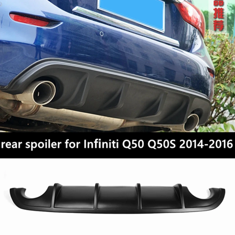 

rear spoiler for Infiniti Q50 Q50L Q50S 2014 2015 2016 high quality Diffuser PP material big spoiler Q50 Q50S Diffuser auto part