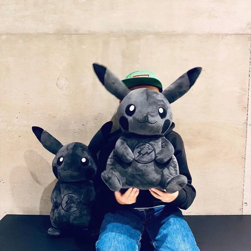 ピカチュウ(Pikachu)　ぬいぐるみ　黒(black)　Ｌサイズ Pikachu plush black • Magic Plush