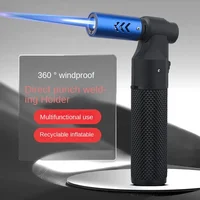 HONEST Gas Lighter Jet Butane Cigar Lighter Windproof Kitchen Tube Barbecue Metal Jewelry Welding Lighter Outdoor Gadgets ForMen 1