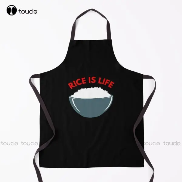 

Смешной фартук Rice Is Life для филиппинцев, белый фартук для женщин и мужчин, унисекс, для взрослых, для сада, кухни, для уборки дома, индивидуальный фартук, Новинка