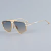 SCUD High Street Punk Designer Sunglasses Gradient Uv400 Gradient Alloy Men and Women Brand Classical Eyeglasses with Case