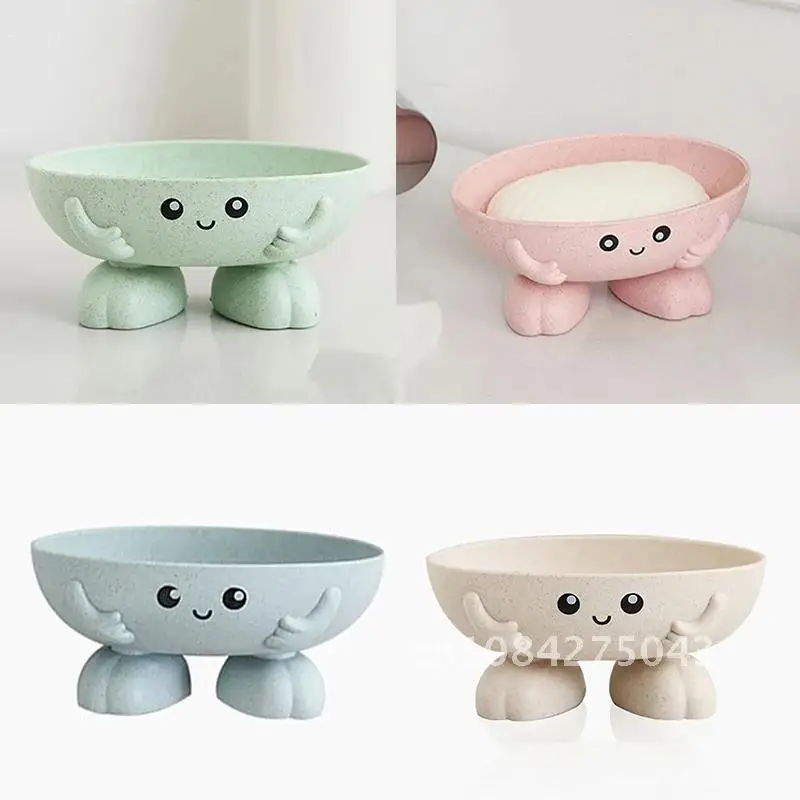 

Eco-friendly Soap Dish Cartoon Shape Storage Box Non-slip Soap Holder Bathroom Supplies 1Pcs