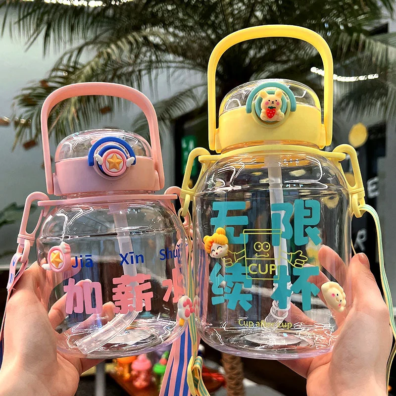 

Летняя чашка для воды INS, Большая вместительная чашка для девушек с животом, портативная Спортивная бутылка для воды для улицы для студентов