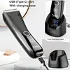 KEMEI km-1848 unisex electric hair clipper with base for home use, rechargeable USB charging 5
