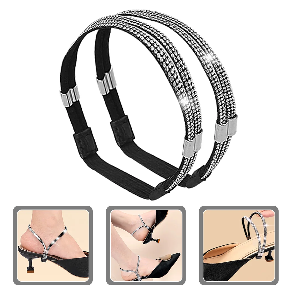 

Rhinestone Straps Buckle Shoes Women Accessory With Shoelaces Rhinestones