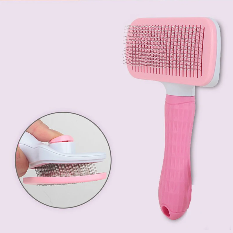 Pet hair removal brush Cat to float hair special comb beauty massage self-cleaning needle comb cat supplies 5