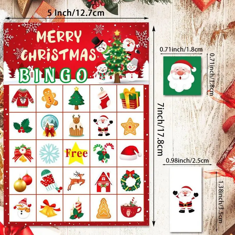 Christmas Board Cards Game Board Game Interactive Paper Card For 24 Players Seasonal Group Activity Play Family Night Fun