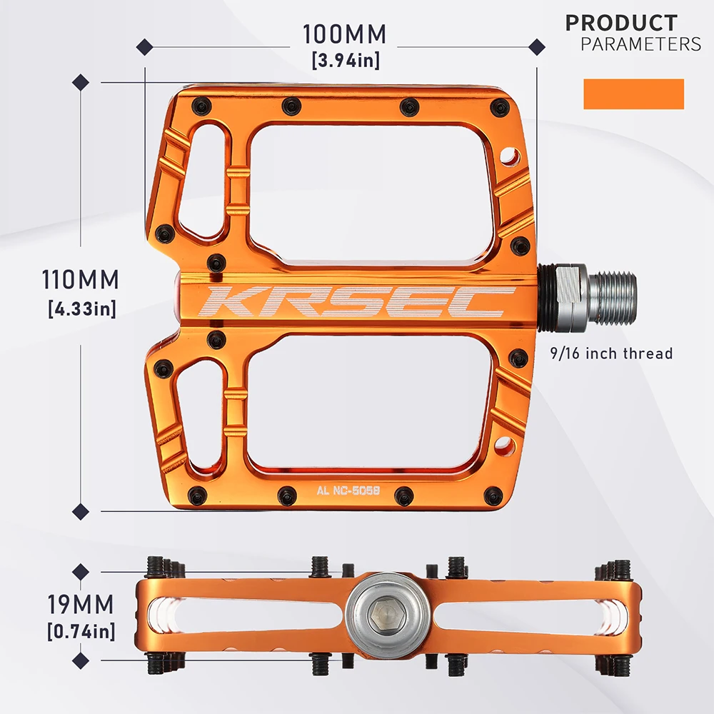 KRSEC S-5058 Trelejede CNC cykelpedaler Aluminium Anti-Slip - Image 2