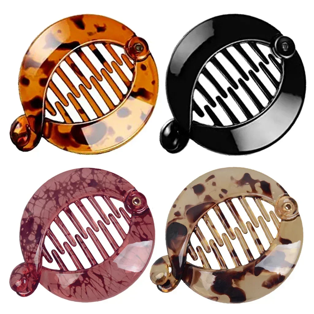 Small Round Shape Ponytail Hair Claw Clip Women Girls Banana Clip Crab Ponytail Holder Pro Hair Styling Accessories