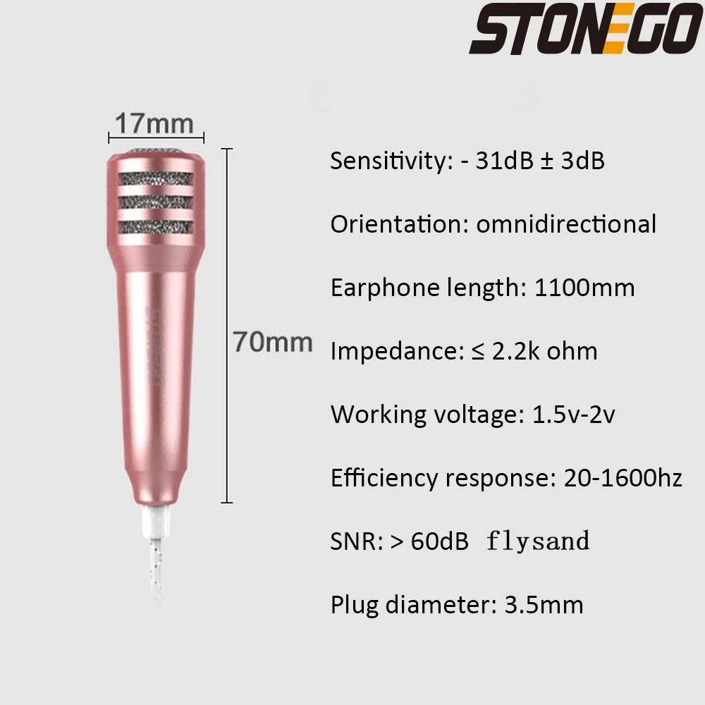 Mini Karaoke Microphone Portable Condenser Mic for Smartphone Tablet PC Stylish Handheld Singing Mic with Powerful Sound