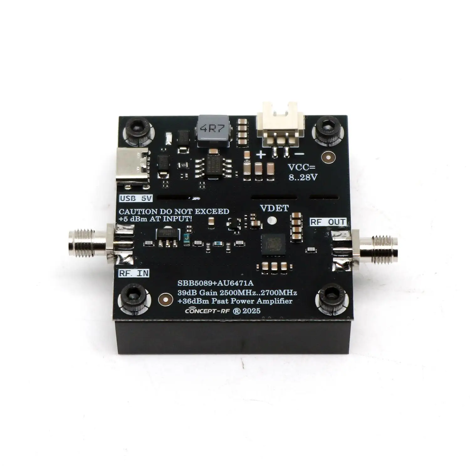 Amplificateur RF 4W 2.5-2.7GHz SBB5089+AU6471A pour GPS WiFi Zigbee Lora
