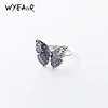 WYEAIIR 925 Sterling Silver Retro Hollow Butterfly Creativity Literature Resizable Opening Ring For Women Luxury Jewelry 1