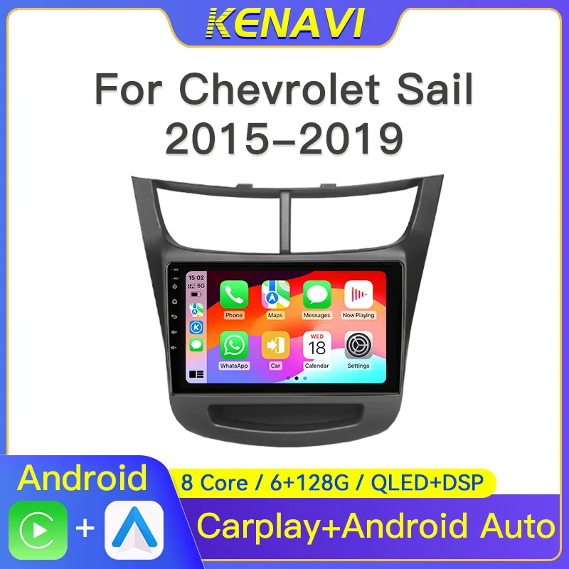

9 дюймов 6G + 128G 2 Din Android Автомобильная стереосистема для Chevrolet Sail Aveo 2015 2016 2017 2018 2019 Мультимедийный видеоплеер Навигация GPS Carplay Авто головное устройство 2 din без DVD с экраном