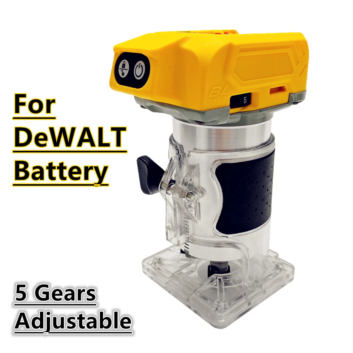 Electric Trimmer Brushless Woodworking Trimming Machine Wood Router Milling Engraving Slotting Tools For DeWALT 20V 18V Battery