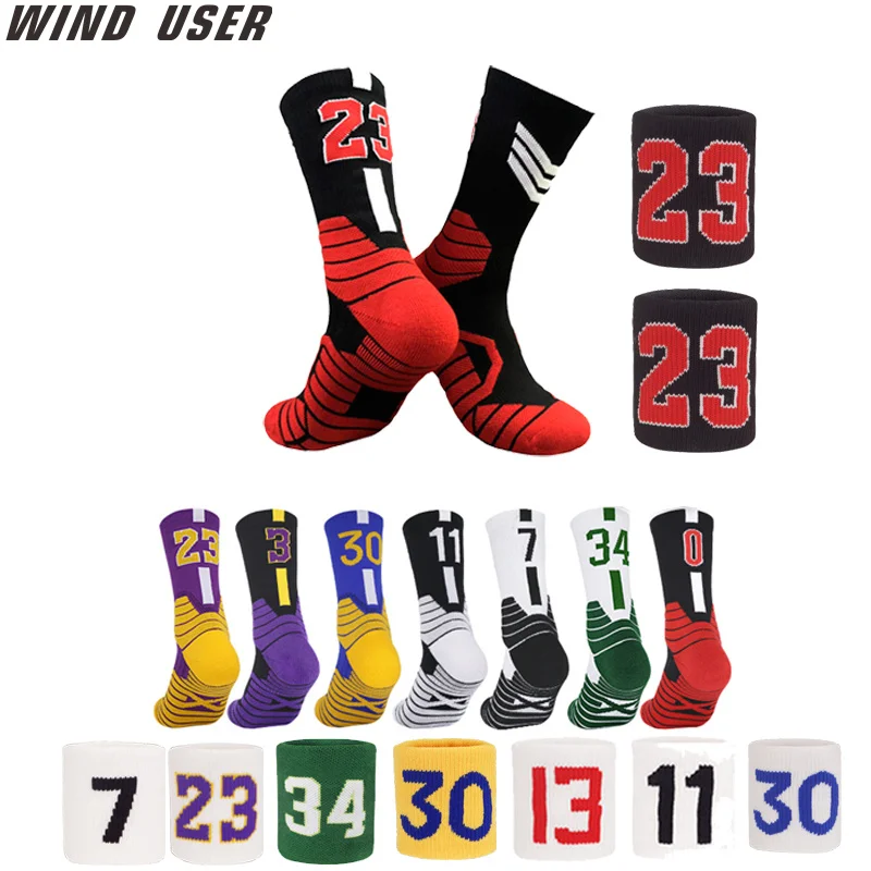 

Professional Super Star Basketball Socks Elite Thick Sports Socks Non-slip Durable Skateboard Towel Bottom Socks Stocking