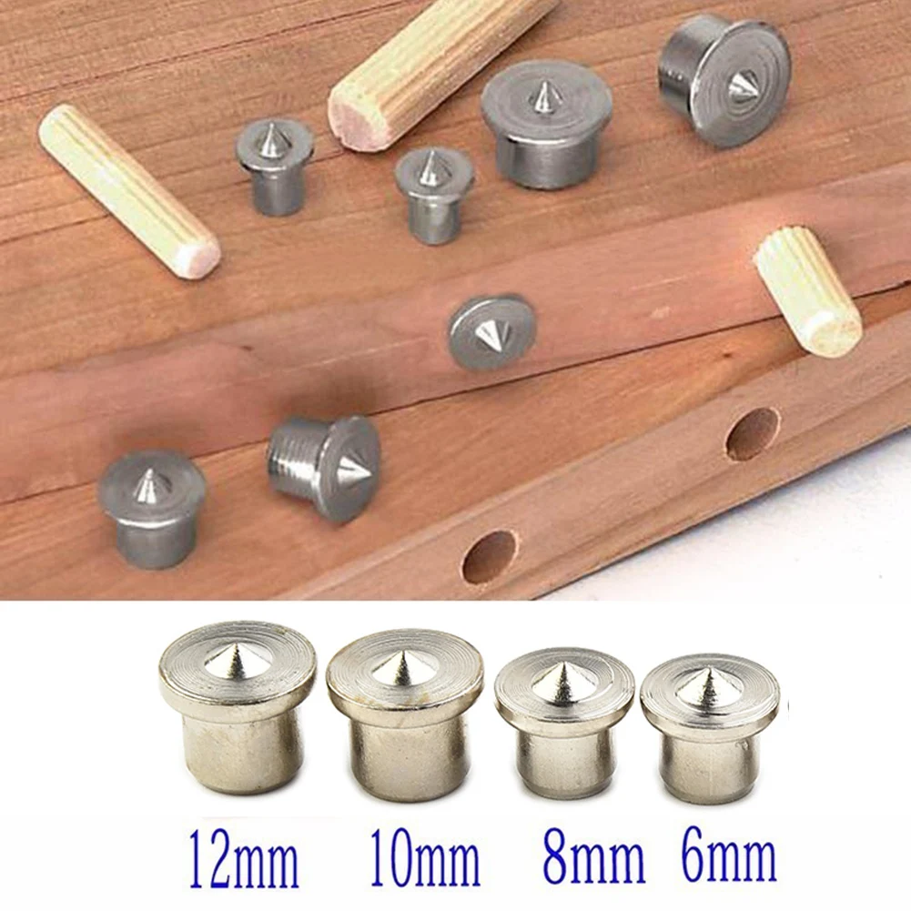 Wooden Dowel Pins 16pcs Dowel Centers Points Wood Timber Marker Hole Tenon Center Set Solid Hollow Locator Wooden Pin Center Punching Accessories