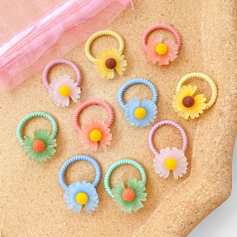 10 Teile/satz Neue Nette Cartoon Stirnbänder Mädchen Elastische Haarbänder Haar Zubehör für Kinder Scrunchies Headwear Ornamente Geschenk – Detail 3