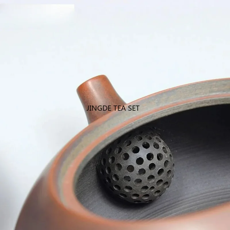 220ml handmade Qinzhou mud star purple clay tea set pottery kiln exchange Guifei pot household filter pot