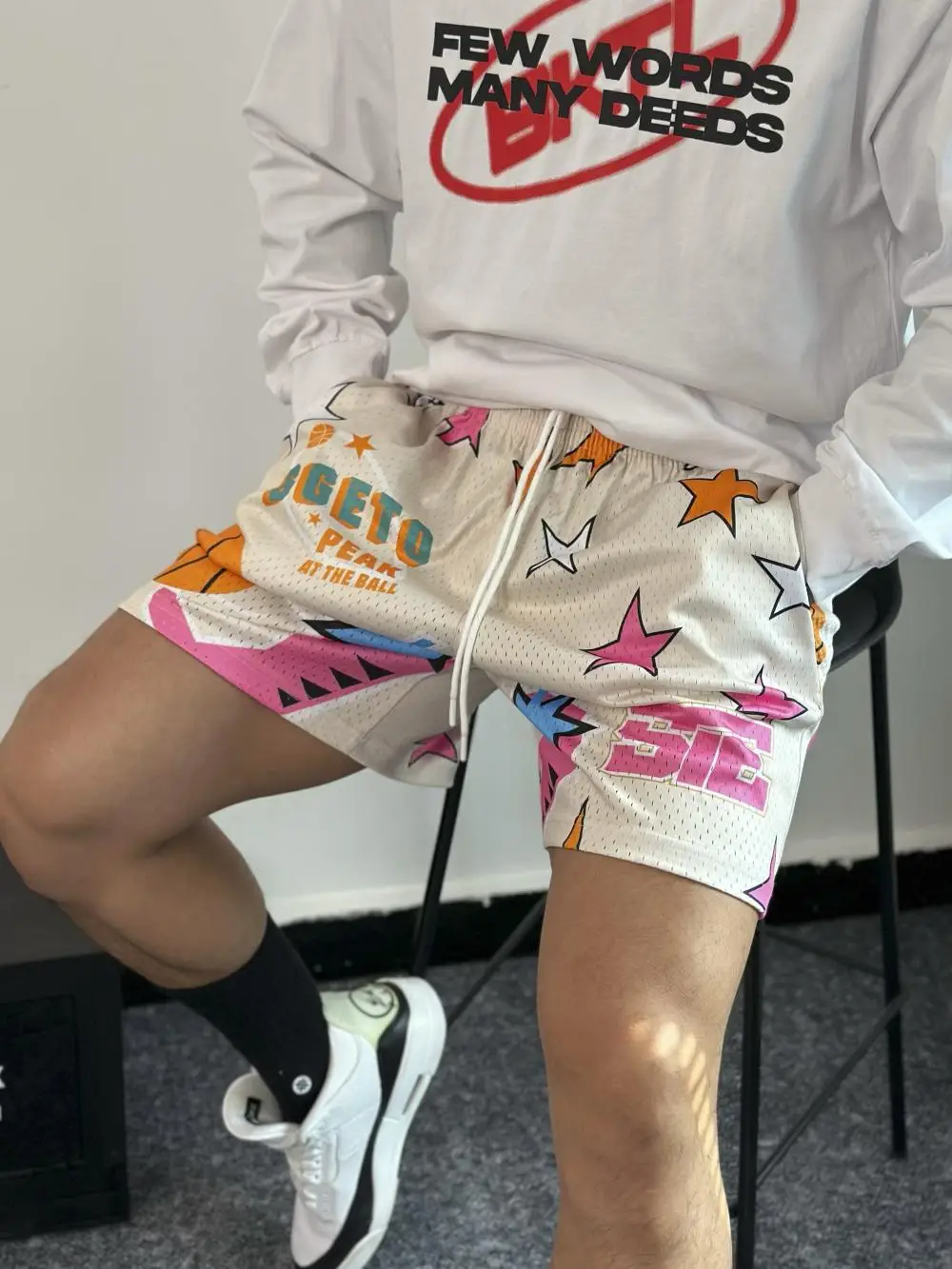 야외 스포츠 체육관 농구 반바지, 빠른 건조 피트니스 비치 바지, 프린트 탄성 드로스트링 허리띠, 통풍, 2024 신제품 