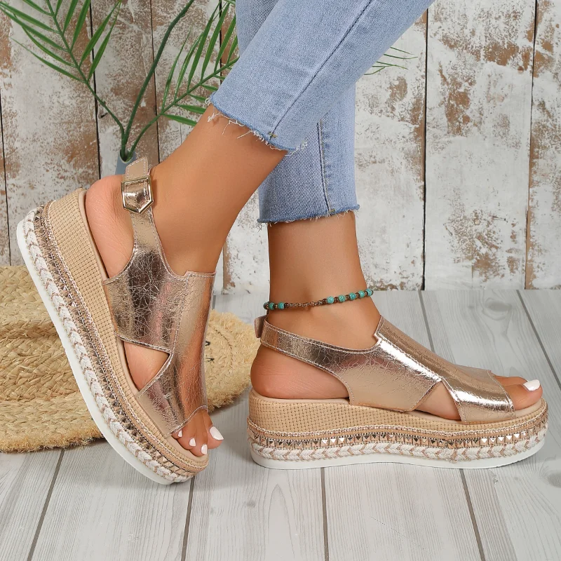 Women Sandals Wedge Sandals Comfortable Sandals Ladies Peep Toe Sandals