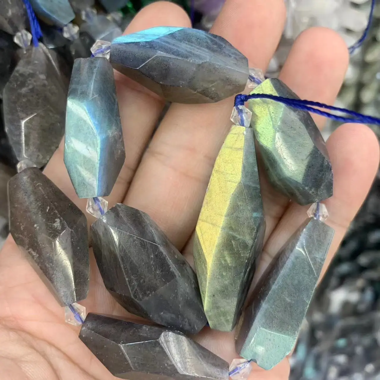 

Rainbow Labradorite Stone Natural Gemstone DIY Loose Beads For Jewelry Making Strand 15" Wholesale !