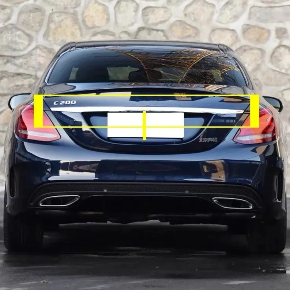 Modanatura Laterale Cromata per Paraurti Posteriore, Set di 2, Compatibile con Classe C W205 Standard Pre Restyling Dal 2015 Al 2018, Miglioramento Esterno Elegante