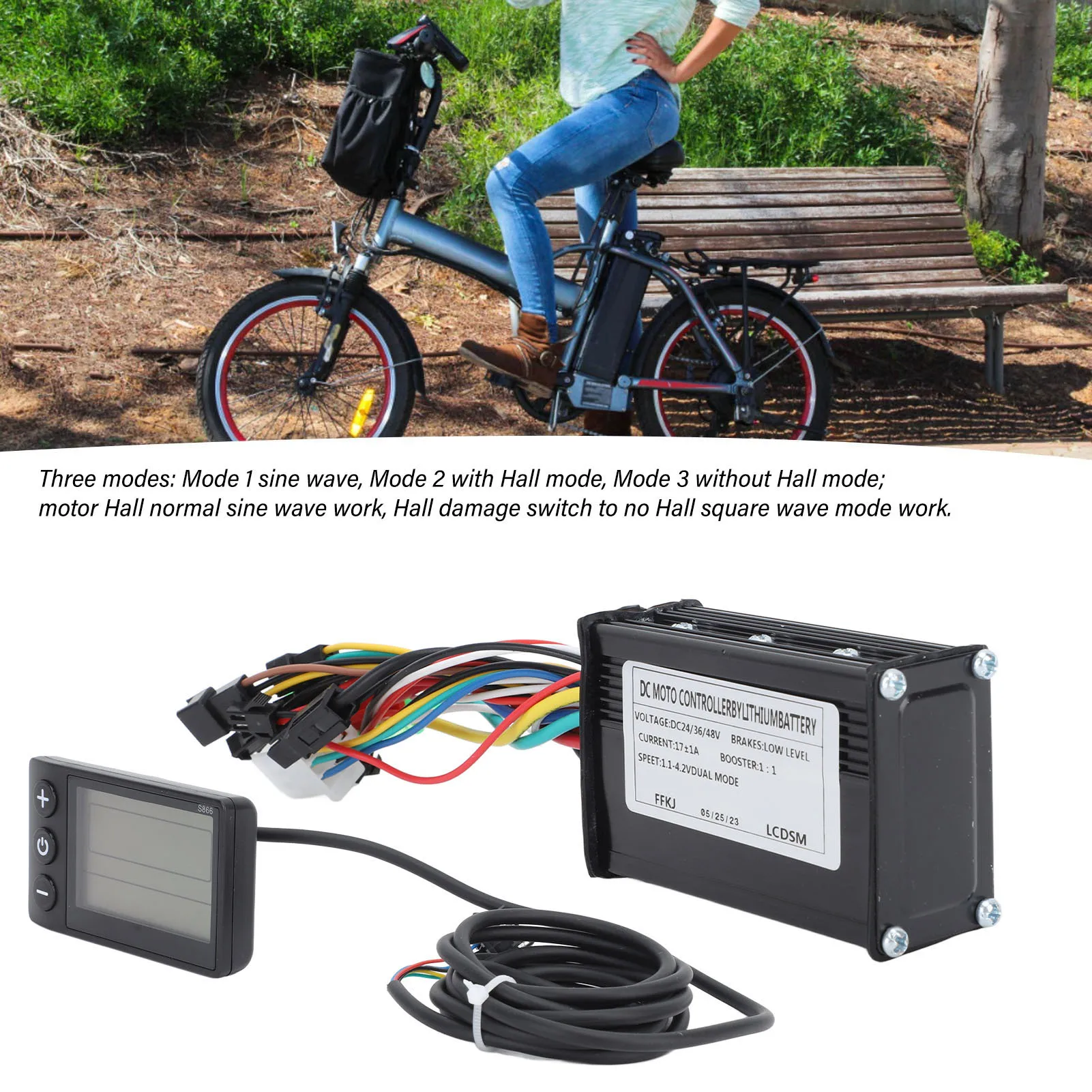 리튬 배터리 수정 세트 전기 컨트롤러 변환 키트, DIY 전기 자전거용 모터, 250W-350W