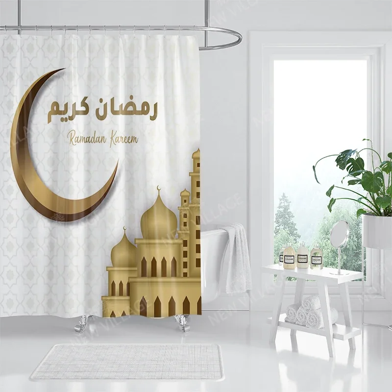 Home shower curtains for bathroom waterproof fabric bathroom Curtains castle Magic and Moon modern shower curtain180x200 240x200 4