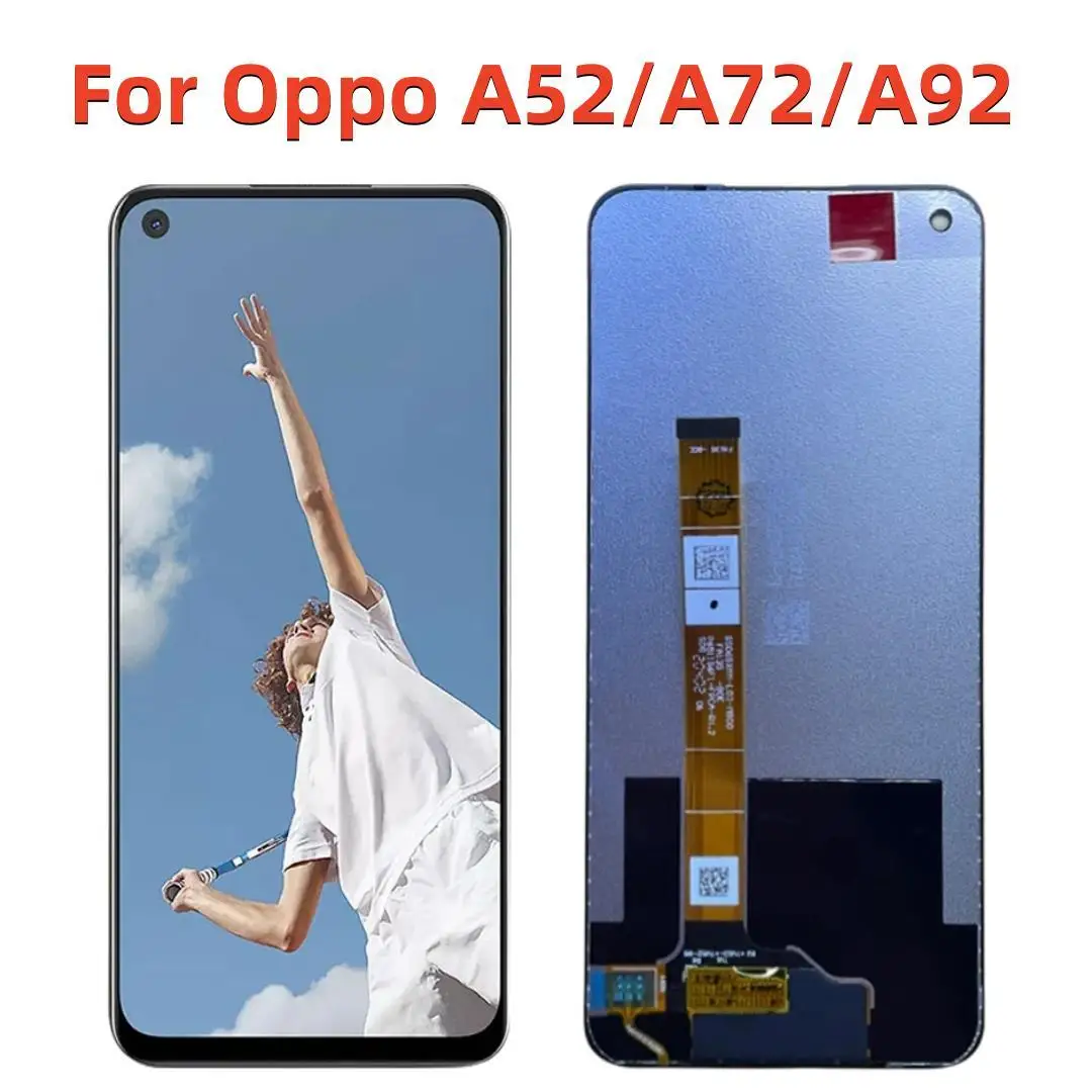 

Оригинальный ЖК-дисплей 6,5 дюйма для Oppo A52, сенсорная панель, дигитайзер, запасные части для Oppo A72/A92, ЖК-дисплей с рамкой